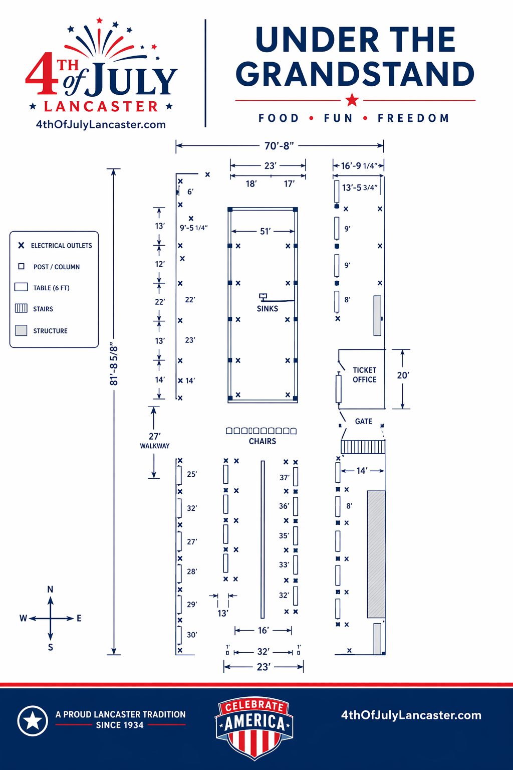 Under the Grandstand floor plan – Fairfield County Fairgrounds